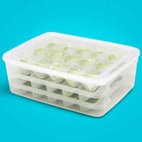 傲家 速冻饺子盒冰箱保鲜收纳盒 三层45格 17元包邮(20-3券)