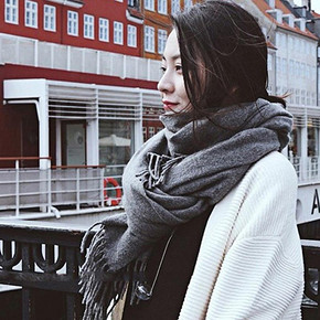时尚百搭# 活力冰果 男女款仿羊绒围巾 14元包邮(29-15券)