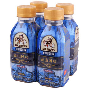 MR.BROWN 伯朗咖啡 蓝山风味咖啡饮料 330ml*4瓶 19.9元