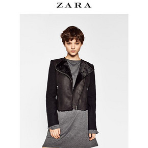 ZARA TRF 女式拼接骑士外套 159元包邮