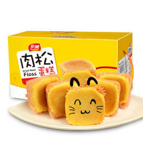 华美 休闲零食 肉松蛋糕 1000g 折20.9元(3件7折)