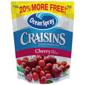 Ocean Spray 优鲜沛 樱桃味蔓越莓干340g*10袋 110.8元(199-100+11.8)