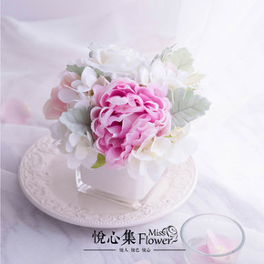 小资美物# 悦心集 欧式仿真绢花家居摆件 59元包邮(159-100券)