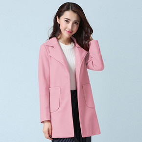 歌兔 中长款修身加厚毛呢外套 109元包邮(139-30券)