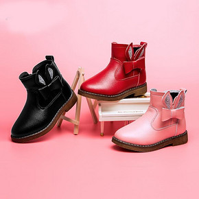 阿漫兔 女童保暖小皮靴 49元包邮(99-50券)