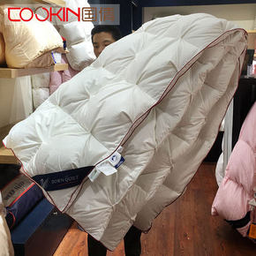 90%白鸭绒# 国倩 加厚保暖羽绒冬被 150*200cm 198元包邮(698-500券)