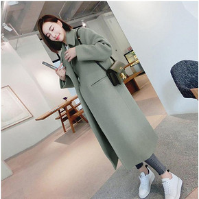 伊诺宣 秋冬季中长款小翻领毛呢外套 158元包邮(198-40券)