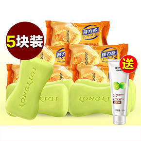 全民疯抢# 隆力奇 抑菌祛痘硫磺皂 80g*5个+护手霜100g 6.9元包邮(9.9-3券)