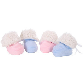 小脚暖暖的# 贝贝叶 婴儿羊羔绒软底鞋 19元包邮(29-10券)