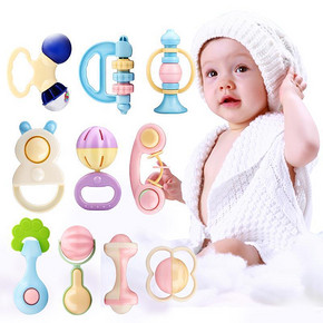 活石 婴儿手摇铃玩具 10件套 28元包邮(38-10券)