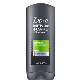 提前领券# 多芬 男士清新沐浴露 400g 23日10点 4.9元包邮(9.9-5券)