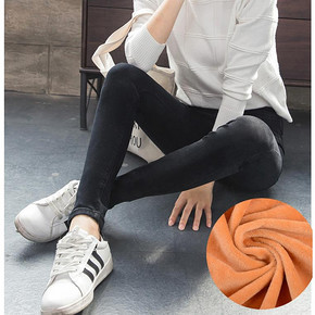 超大弹力# 哈阳 加绒松紧腰牛仔裤 39元包邮(79-40券)