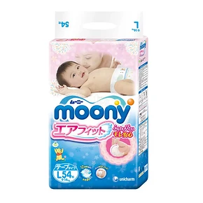 Moony 尤妮佳 婴儿纸尿裤 L54片 79元包邮