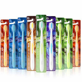 美国严迪 中小头软毛牙刷9支装 19.9元包邮(49.9-30券)