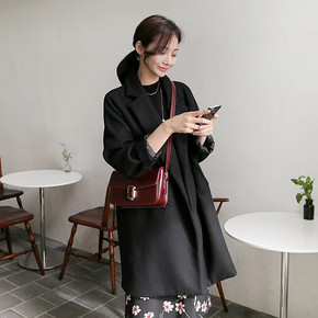 一秒变韩剧女主# 素典 宽松茧型羊毛大衣 349元包邮