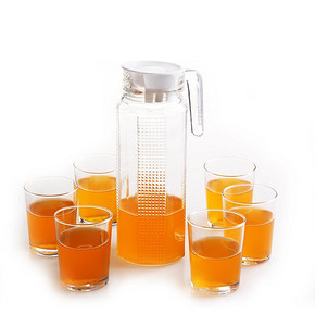 低奢内 A耐热60度玻璃水杯7件套 24.9元包邮(29.9-5券)