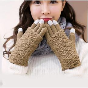 圣诞礼物# 格微诗 针织触屏手套 16.8元包邮(19.8-3券)