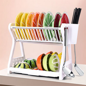 科翼 双层碗碟置物架 19.9元包邮(24.9-5券)