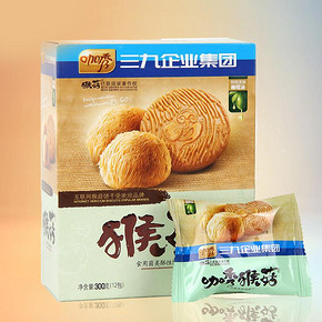 三九 猴头菇饼干 300g 17.9元包邮(37.9-20券)
