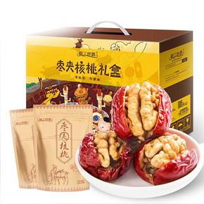 楼兰丝路 红枣夹核桃礼盒 1090g 68元包邮(88-20券)