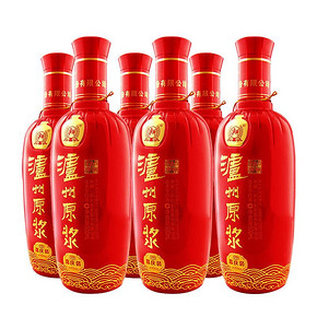 折16.5元# 泸州老窖 原浆喜庆装52度 500ml*6瓶 99元包邮(109-10券)