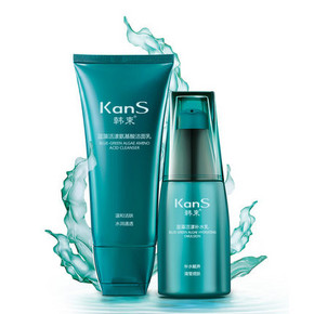 赶走干燥#  韩束 蓝藻洁面乳80ml+乳液60ml 49元包邮(199-150券)