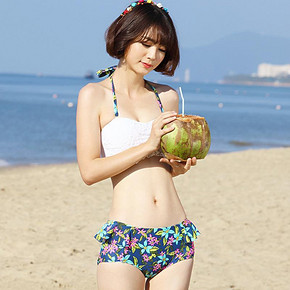 亮丽风景线# 蓝狮迪尔 比基尼泳衣三件套装 66元包邮(126-60券)
