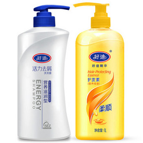 好迪 活力系列活力去屑洗发露营养滋润750ML+护发素1000ML 24元(39，199-80)