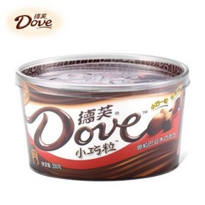德芙 原粒巴旦木巧克力碗装200g 19.9元