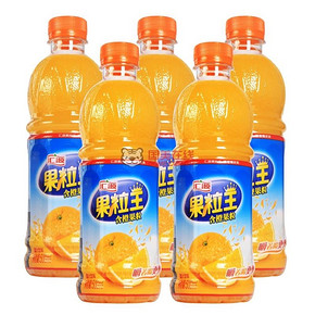 汇源 果粒王 橙汁饮料 含橙果粒 500ml*5瓶 8.3元