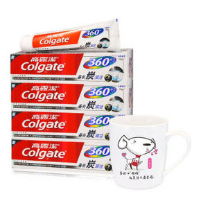 高露洁 360°备长炭深洁牙膏 180g*4支+赠星座杯 39.9元