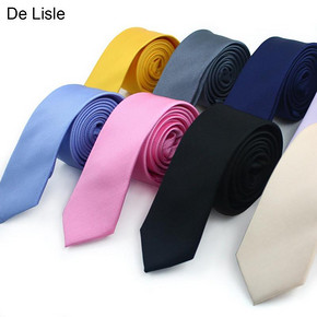 De Lisle 韩版纯色窄领带 9.9元包邮