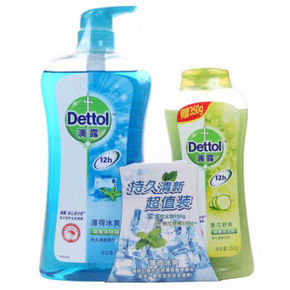 Dettol 滴露 健康沐浴露 薄荷冰爽950g 送青瓜舒爽350g 19.9元