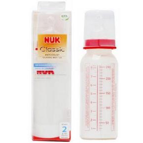 NUK 标准PP奶瓶 240ml 折27.5元(55，买2付1)