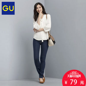 双12预告# GU 极优 女士紧身牛仔裤 79元