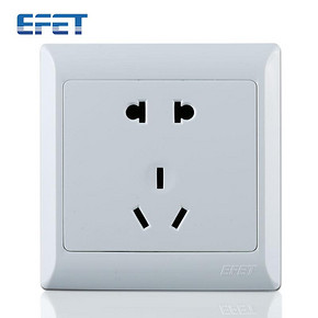 EFET 86型五孔开关插座面板 雅白色 1.9元包邮