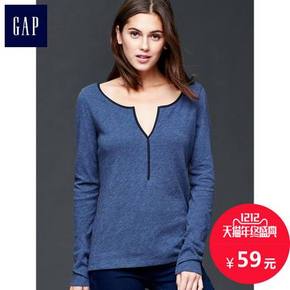 双12预告# Gap 女装性感全棉小开领打底衫 59元