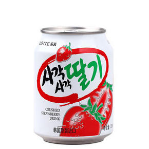 韩国进口 乐天 草莓水果饮料238ml*6瓶 19.9元