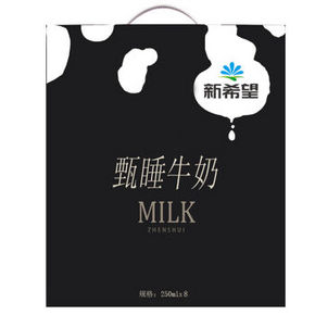 新希望newhope甄睡牛奶全脂牛奶250mlx8盒 折23元
