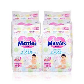 Merries 花王 妙而舒 纸尿裤 M64片*4包 301元包邮(331-30券)