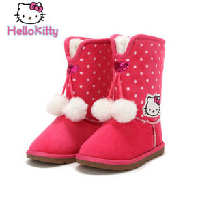 HELLO KITTY 冬季韩版女童高帮保暖雪地靴 39元包邮