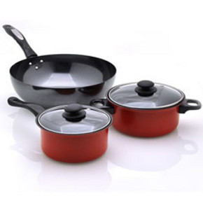 炊大师 精铁三件套锅（炒锅+汤锅+奶锅）39元包邮，限购2件