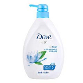 多芬（Dove）沁凉水润沐浴乳720ml 折22.5元（29.9，109-30）