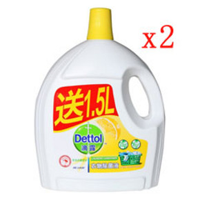 滴露(Dettol) 清新柠檬衣物除菌液4LX2瓶 90元包邮(11.2元/L)