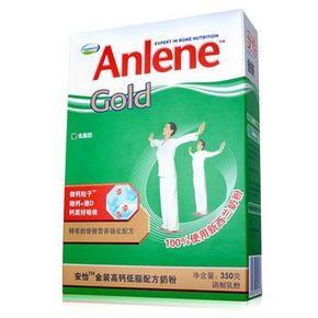 安怡(Anlene) 金装高钙低脂 配方奶粉350克 19.9元(2件起包邮)