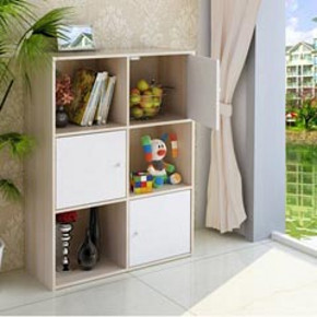 双箭 SJ-1206 雅思三门六格收纳柜 木纹色 折49.5元(99，199-100)