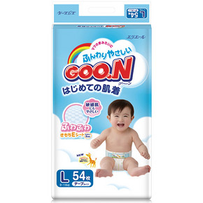 限华东：大王GOO.N 维E系列大包纸尿裤  大号L54片 109元(119-10)