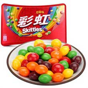华东地区：彩虹糖(Skittles) 原果味 铁罐装400g 14.5元(29元/买一赠一)