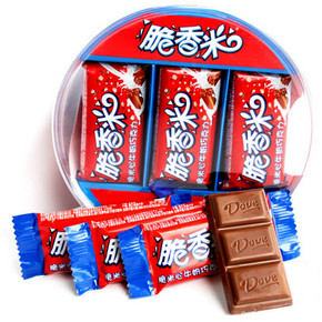 再特价：Dove 德芙 脆香米牛奶巧克力 碗装216g   19.9元