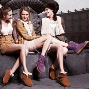 新低价：OORANA 欧罗娜 926219601 羊皮女雪地靴  多色可选 289元包邮